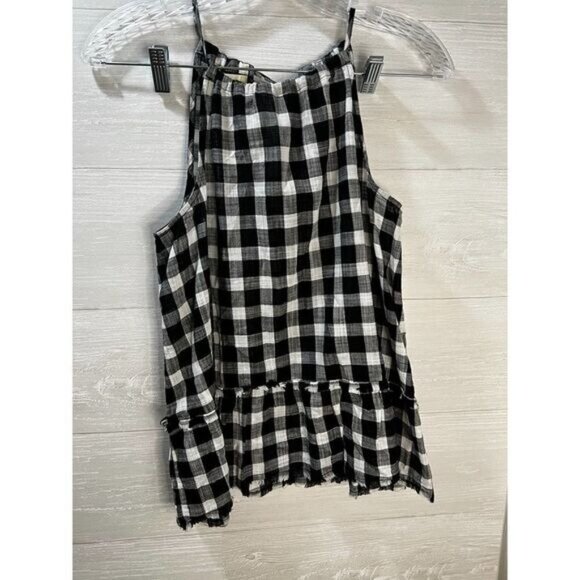 Cloth & Stone Gingham‎ Halter Top XS NEW - Picture 2 of 7